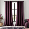 MIULEE Velvet Curtains Purple Orchid Elegant Grommet Thermal Insulated by MIULEE