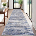 KOZYFLY Modern Abstract Washable Rug Runner 2.6x12 Hallway Rug Runner Non-Slip by KOZYFLY