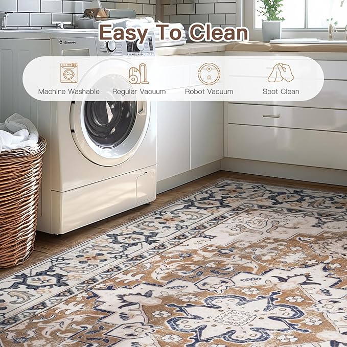 Lofus 2x6 Runner Rug for Hallways, Washable Kitchen Rugs, Non-Slip Rugs for - Image 5