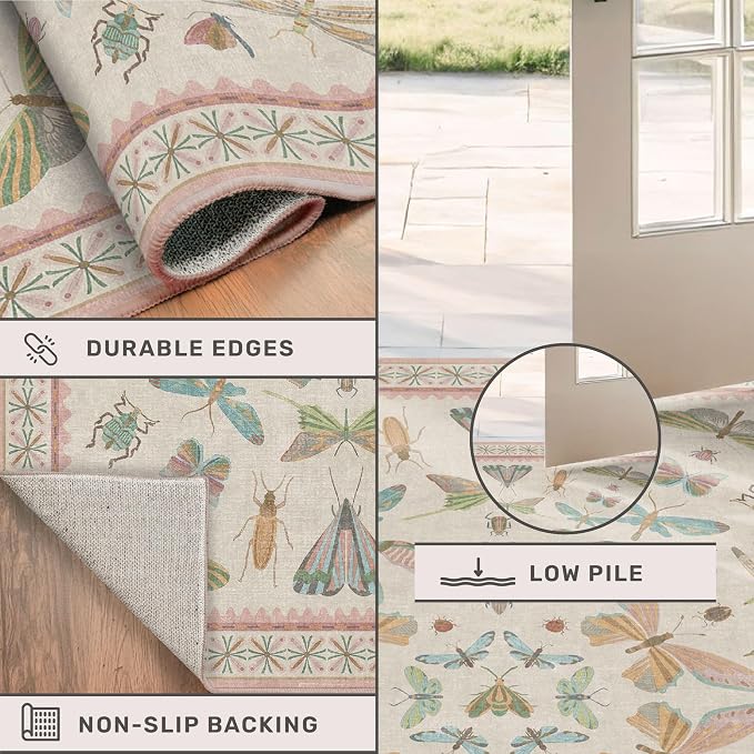 Flower Area Rug for Girls Bedroom - Image 5