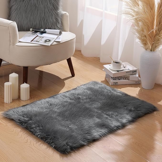 Ashler Faux Fur Rug by AshlerHomeDeco