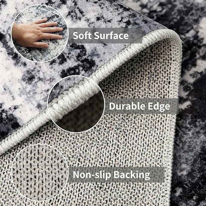 5x12 Runner Rug for Wide Hallway: Long Washable Runners for Entryway Living - Image 4