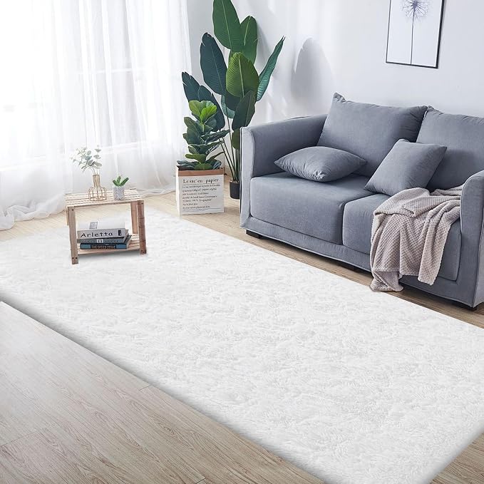 2x6 Runner Rug for Bedroom: Fluffy Shag Soft Washable Rugs Small Fuzzy Plush - Image 8