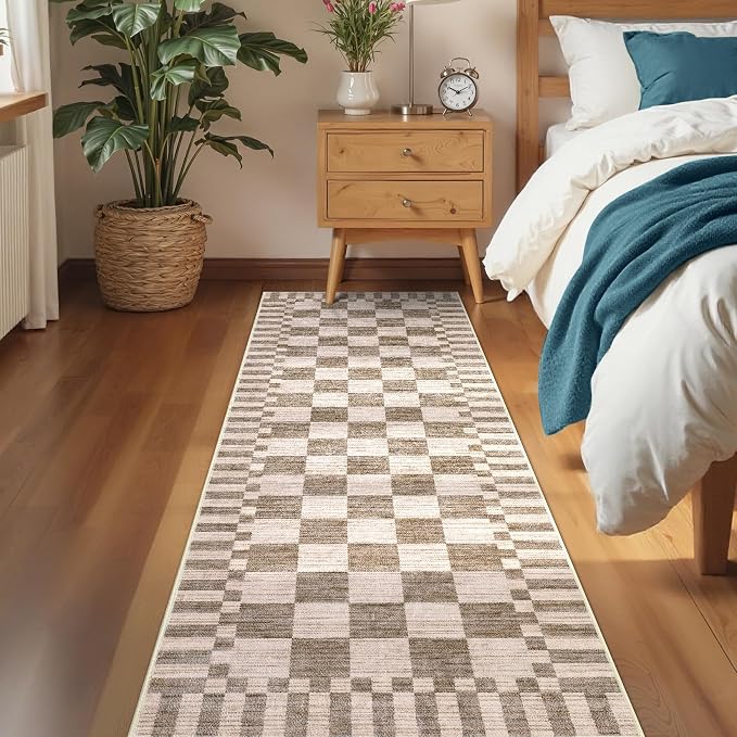 GarveeHome 2x12 Checkered Kitchen Runner Rug - Image 3