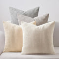 Topfinel 4 Packs Neutral Decorative Throw Pillows Covers 16x16 Inch by Topfinel