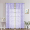 Chyhomenyc Light Purple Sheer Curtains 90 Inch Length 2 Panels Set, Light by Chyhomenyc