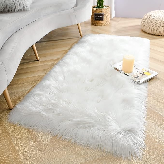 LOCHAS Soft Fluffy Faux Fur Rugs - Image 2