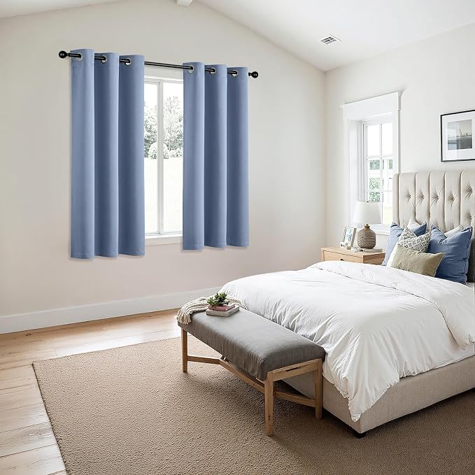 MIULEE Denim Blue Blackout Curtains - Image 6