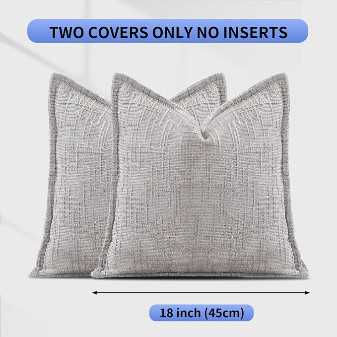 HPUK Fall Chenille Soft Throw Pillow Covers 18x18 Set of 2, Accent Cushion - Image 5