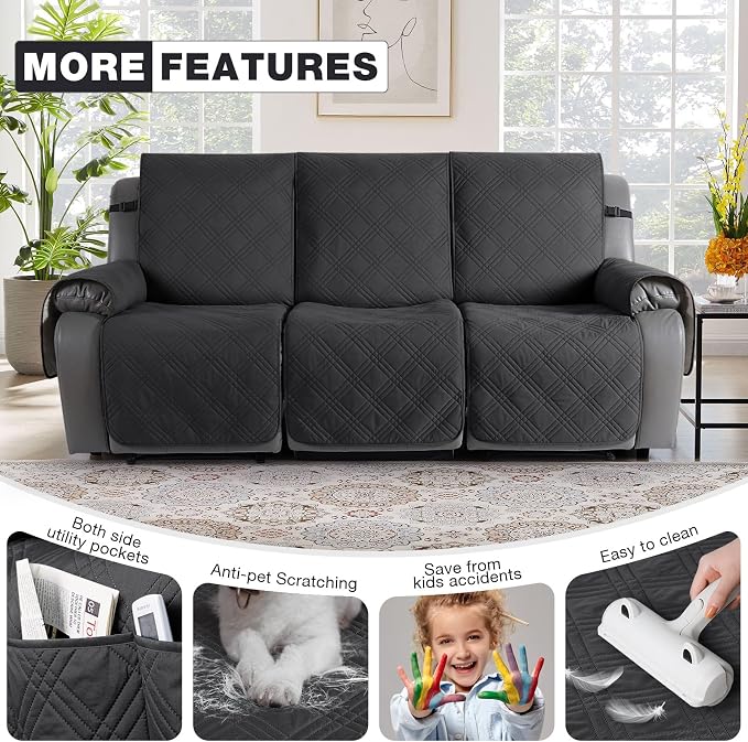 TAOCOCO 100% Waterproof Recliner Sofa Cover, Non Slip Split Couch Covers - Image 6