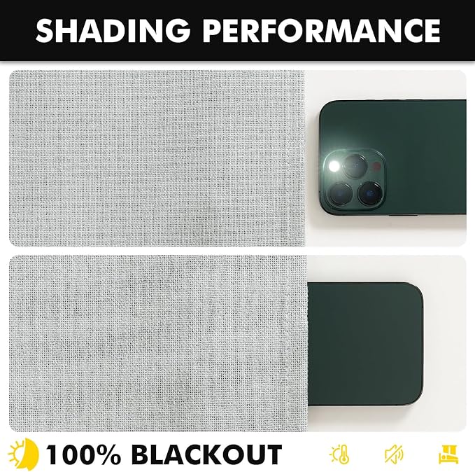 MIULEE 100% Blackout Linen Curtains - Image 7
