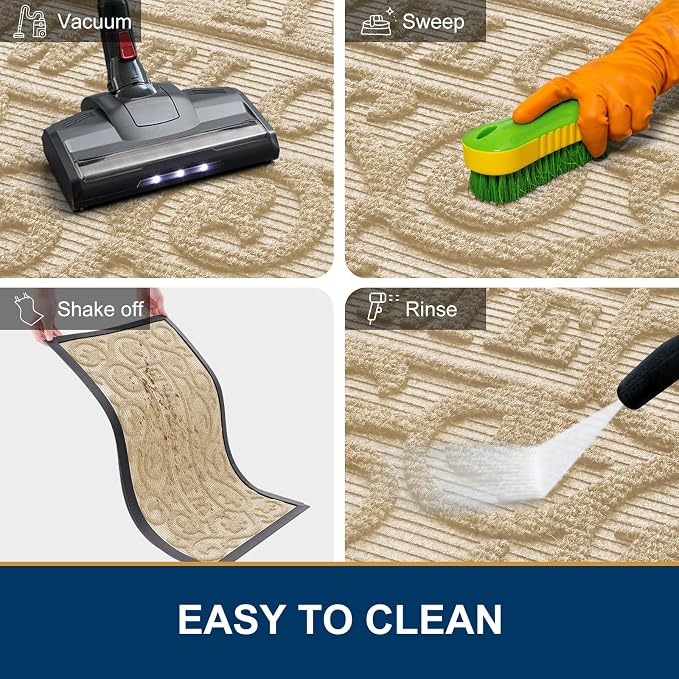 Smiry Welcome Door Mat Outside Entrance, Heavy Duty Trap Dirt and Moisture Easy - Image 7