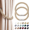 NICEEC 2 Pack Magnetic Curtain Tiebacks Modern Simple Style Drape Tie Backs by NICEEC