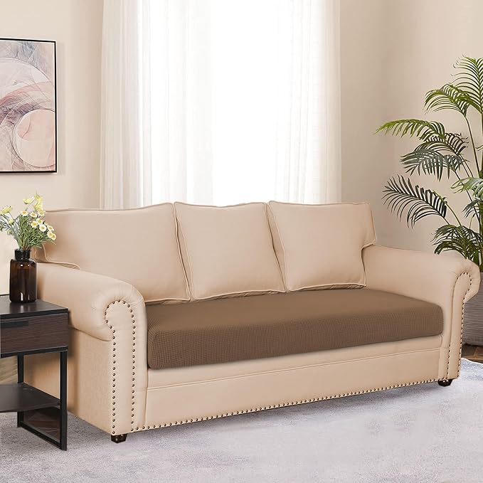 Water Resistant Couch Cushion Covers, Stretch Sofa Seat Slipcover - Image 2