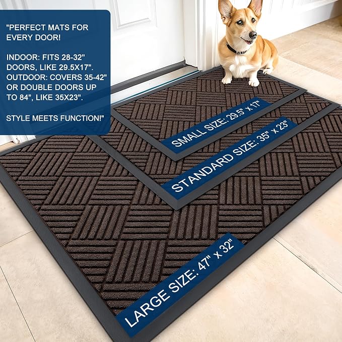OLANLY Front Door Mat Outside Entrance 71x23, Waterproof Heavy-Duty Doormat | - Image 2
