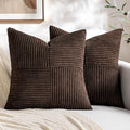 MIULEE Dark Brown Decorative Throw Pillow Covers 18x18 Inch by MIULEE