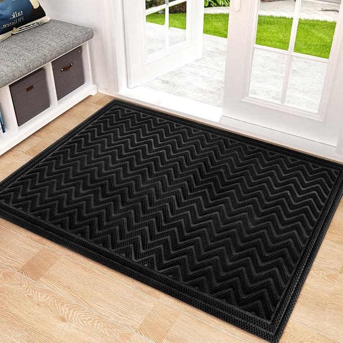 Mibao Front Door Mat, Dirt Trapper Welcome Mat by Mibao