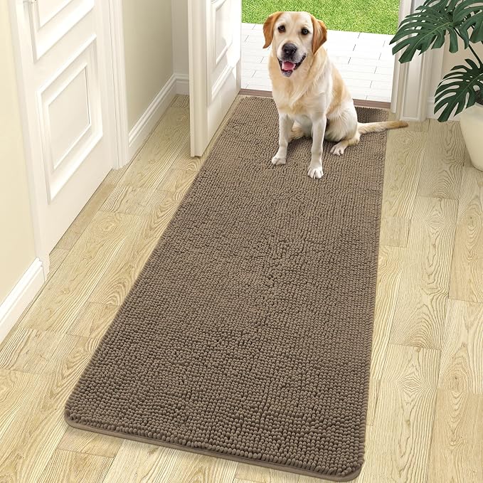 OLANLY Dog Door Mat for Muddy Paws 70x24, Absorbs Moisture and Dirt, Absorbent by OLANLY