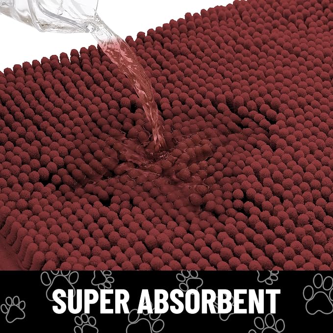 Smiry Dog Door Mat for Muddy Paws, Absorbent Dirt Trapper Non Slip Quick Dry - Image 5