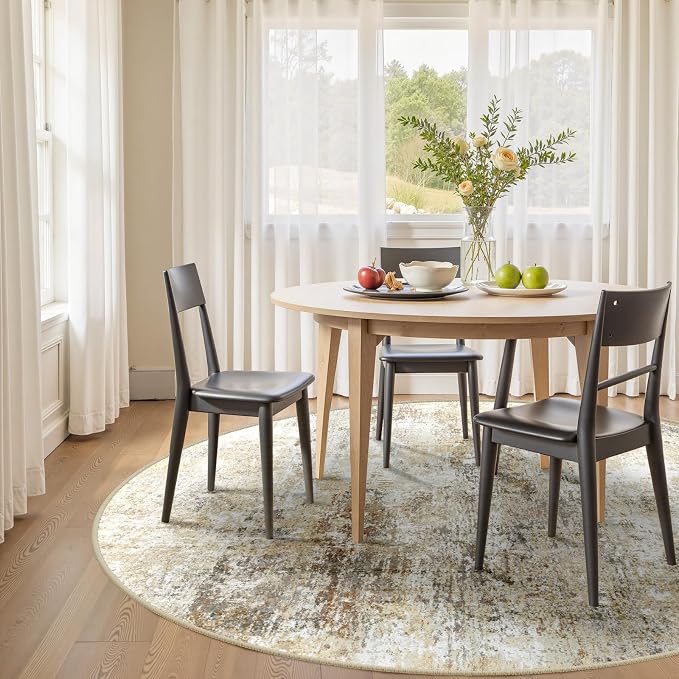 Washable Area Rugs 8ft Non-Slip Modern Abstract Soft - Image 2