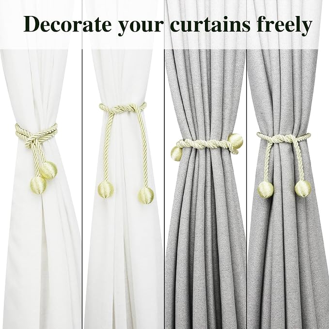 Curtain Tiebacks Outdoor Elegant Decorative Tie Backs Modern Rope Tiebacks - Image 3