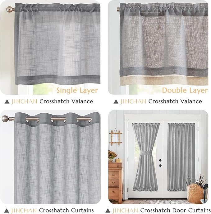 jinchan Linen Farmhouse Valances - Image 5