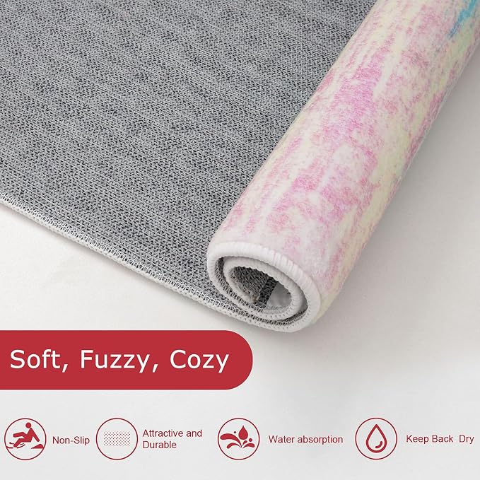 KOZYFLY Modern Abstract Small Area Rugs 2x3, Washable Indoor Front Door Mat - Image 6