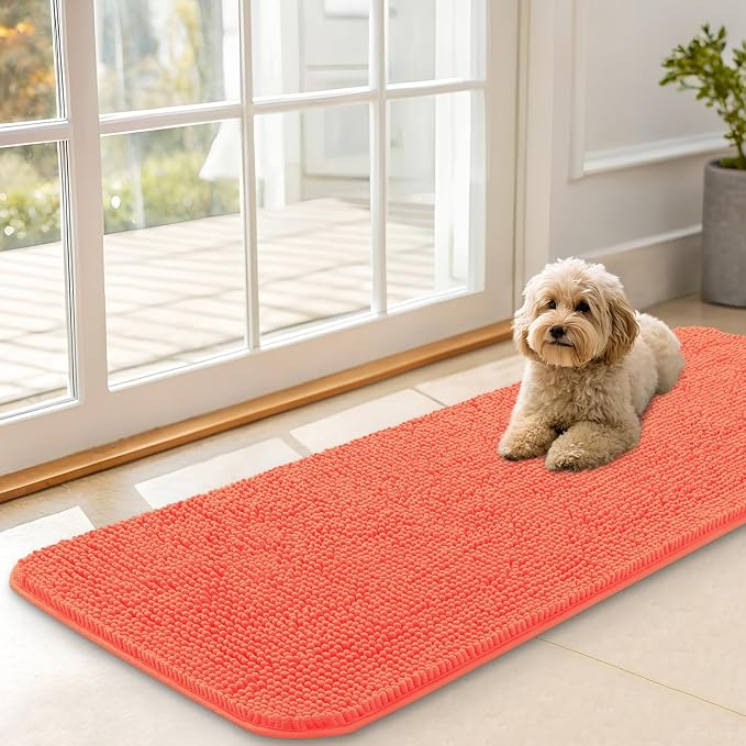 OLANLY Dog Door Mat for Muddy Paws 47x17, Absorbs Moisture and Dirt, Absorbent by OLANLY