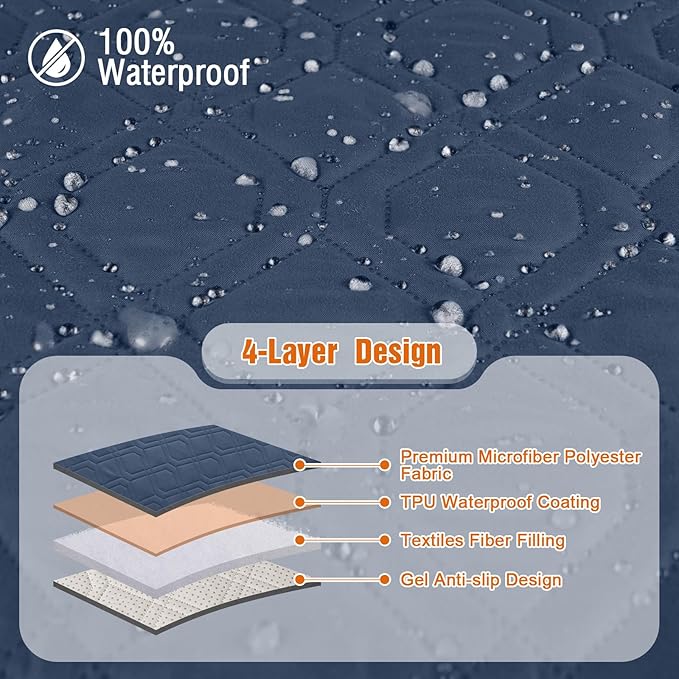 VANSOFY Waterproof Recliner Couch Covers, Sofa Covers 1-Piece Washable - Image 5