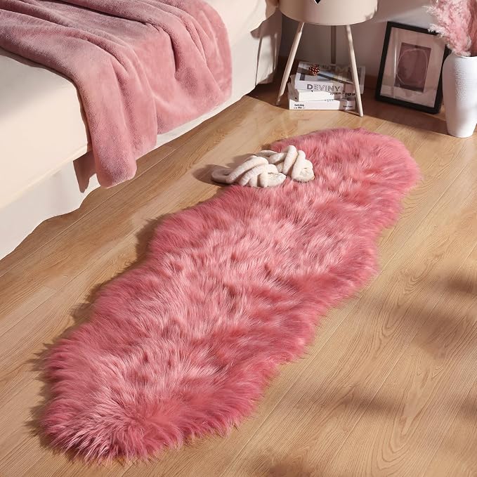 Ashler Faux Fur Rug, Fluffy Shaggy Area Rug Ultra Soft 2 x 6 Feet Sheepskin - Image 2