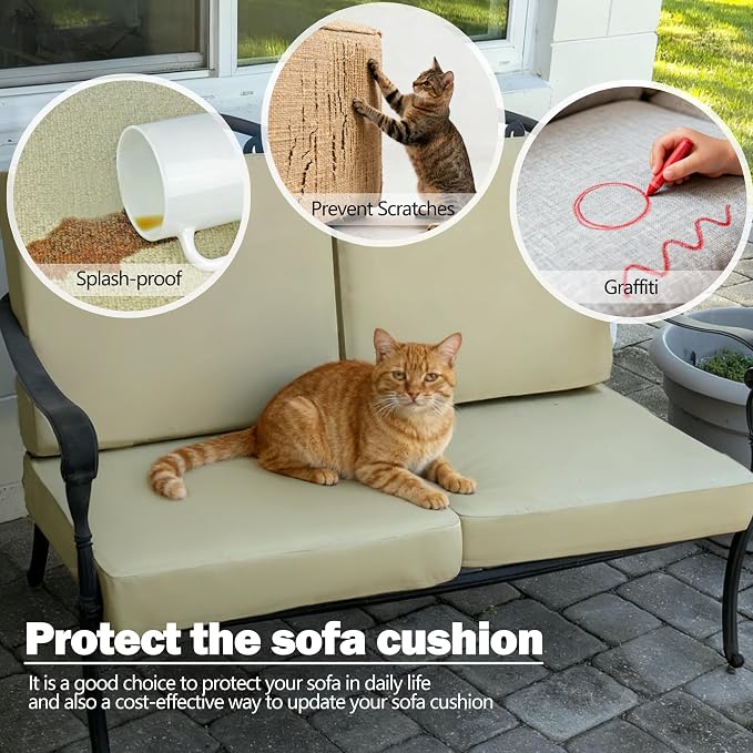 Sqodok Outdoor Cushion Covers 21x19 inch, Wicker Chair - Image 7