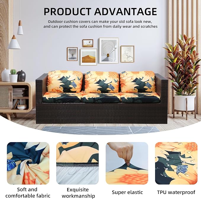 Outdoor Cushion Covers Set, Replacement - Image 3