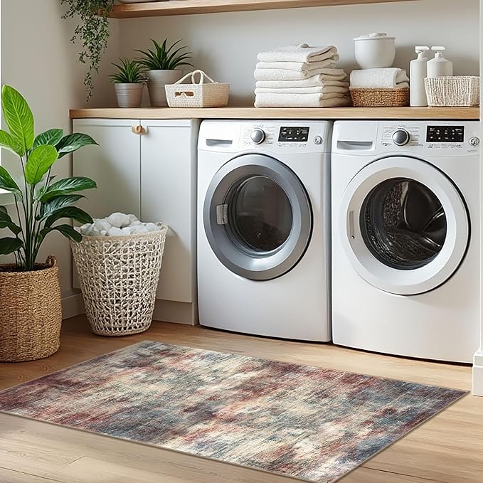 IOHOUZE Abstract Runner Rug 2x5 Ft Washable Runners - Image 8
