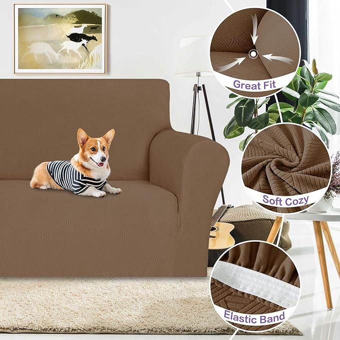 ZNSAYOTX Oversized Super Stretch Couch Cover, New Striped Sofa Covers - Image 3