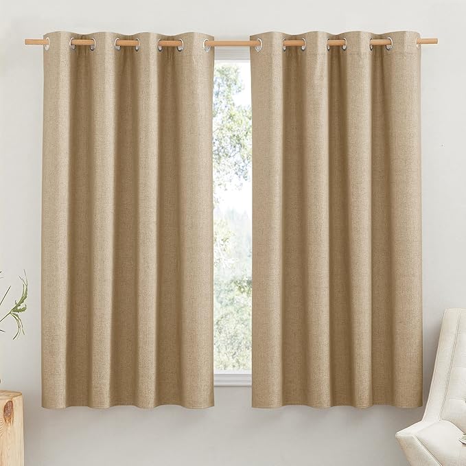 NICETOWN 100% Absolutely Blackout Linen Curtains by NICETOWN