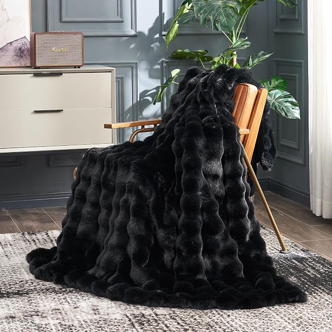 Cozy Bliss Faux Fur Throw Blanket by CozyBliss