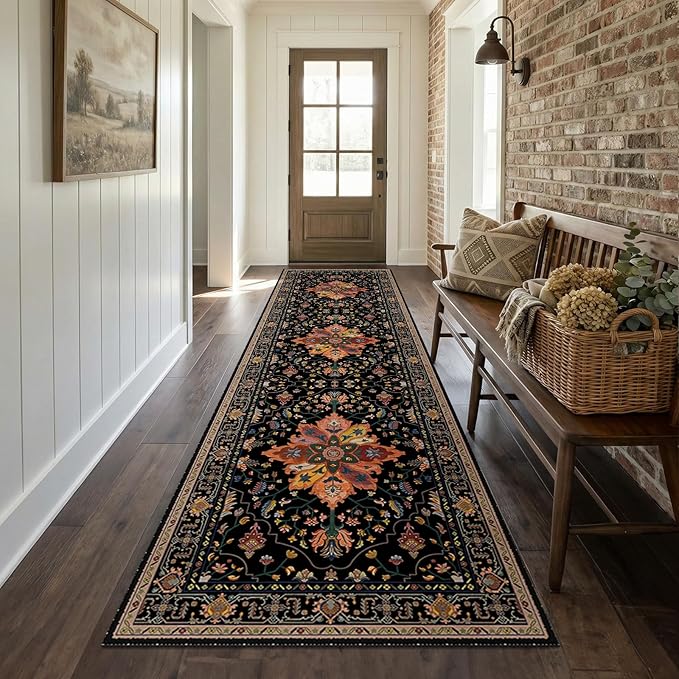 RELEANY Area Rugs 2'6''x8' Runner Rug Non Slip Washable - Image 2
