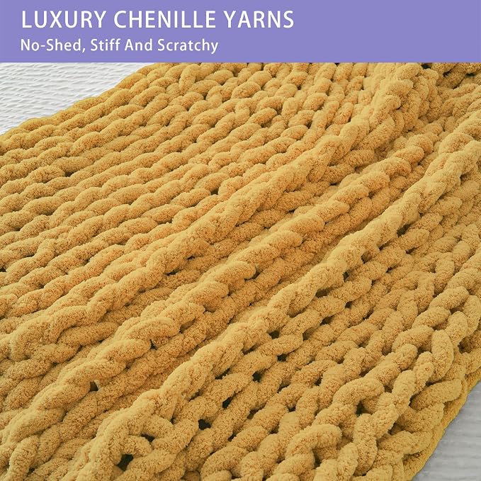 Bigacogo Chunky Knit Throw Blanket - Image 4