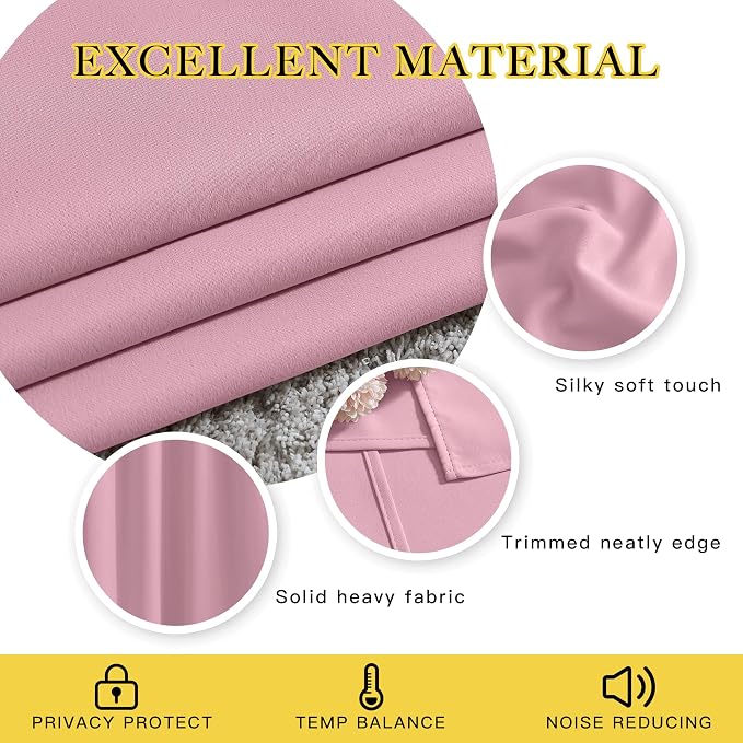 NICETOWN Crystal Pink Doorway Curtains Elegant & Luxury - Image 4