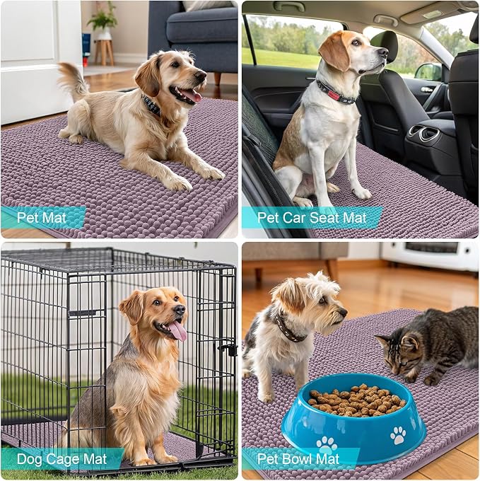 OLANLY Dog Door Mat for Muddy Paws 59x35, Absorbs Moisture and Dirt, Absorbent - Image 7