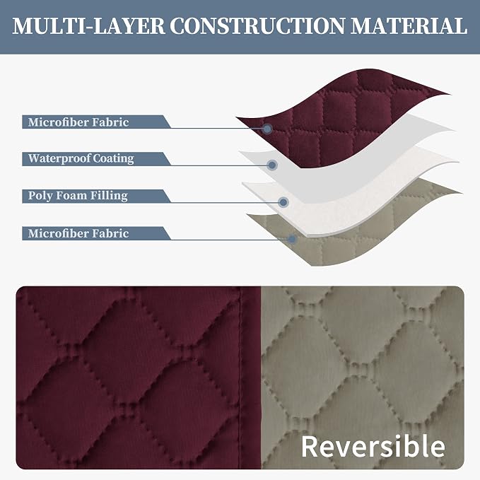ISSUNTEX Double Protection 100% Waterproof Recliner Covers - Image 4