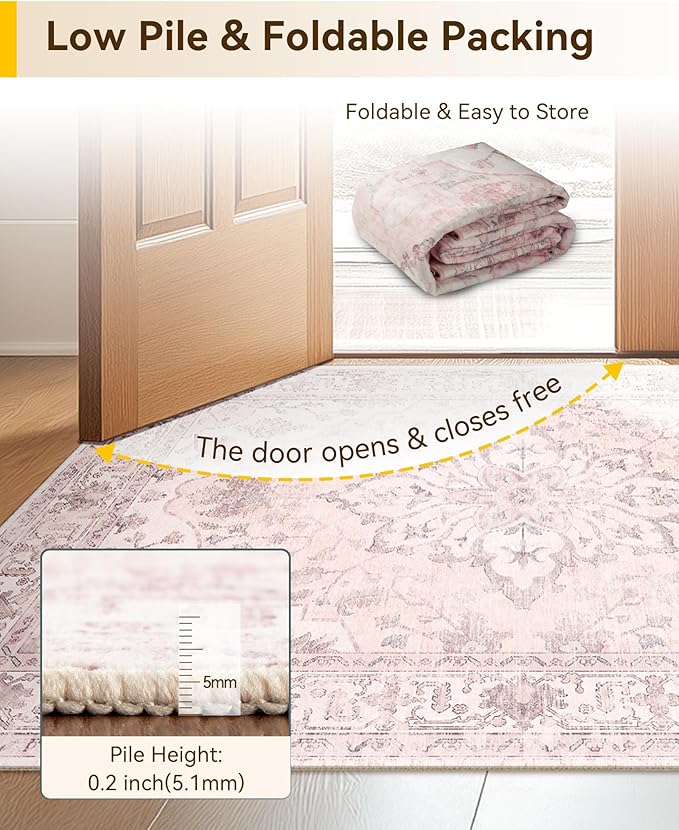 RELEANY Area Rugs 2'x4' Kitchen Rugs Entry Rug Small Rugs - Image 4