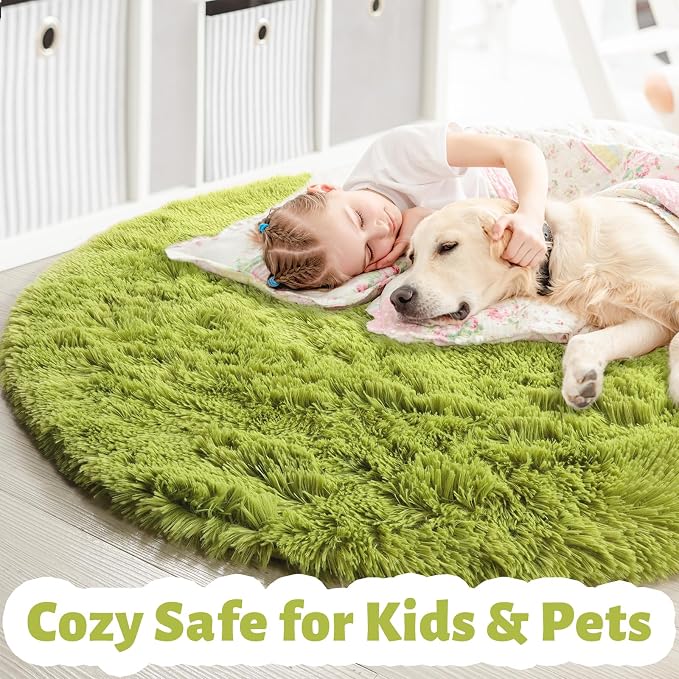 Grass Green Small Round Rug 3Ft - Image 2