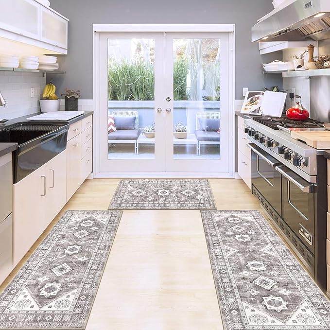 HEBE Boho Kitchen Rug Sets 3 Piece - Image 7
