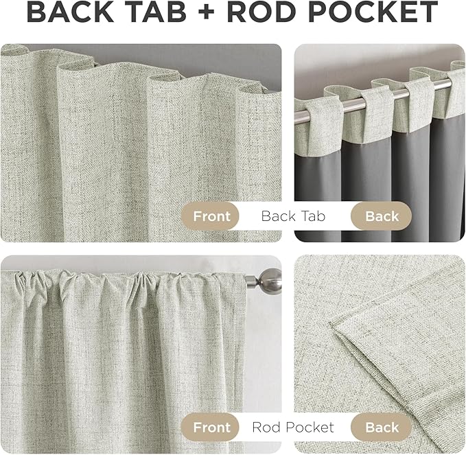 Joydeco Linen Blackout Curtains - Image 6