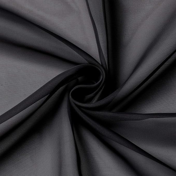 Extra Long Black Sheer Curtains - Image 9