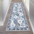 HEBE Hallway Runner Rug 2'x6' Washable Vintage Distressed Area Rugs Non Slip by HEBE