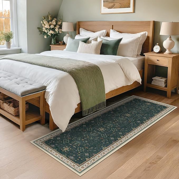 Hazo Haus Dark Green 2x6 Kitchen Rug - Image 5