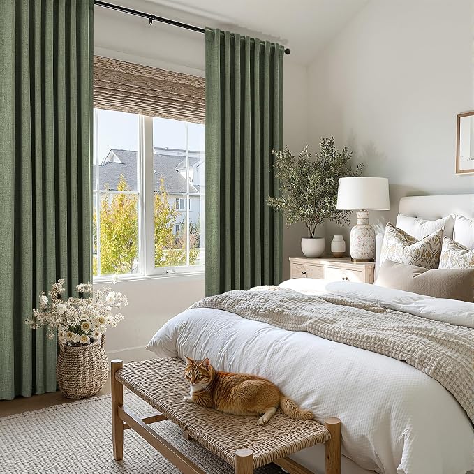 MIULEE 100% Blackout Linen Curtains - Image 8