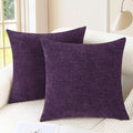 CaliTime Throw Pillow Covers Decorative 16 X 16 Inches Pack of 2 Cozy Chenille by CaliTime